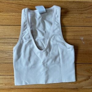 Athleta aurora crop rib tank light pink size XXS